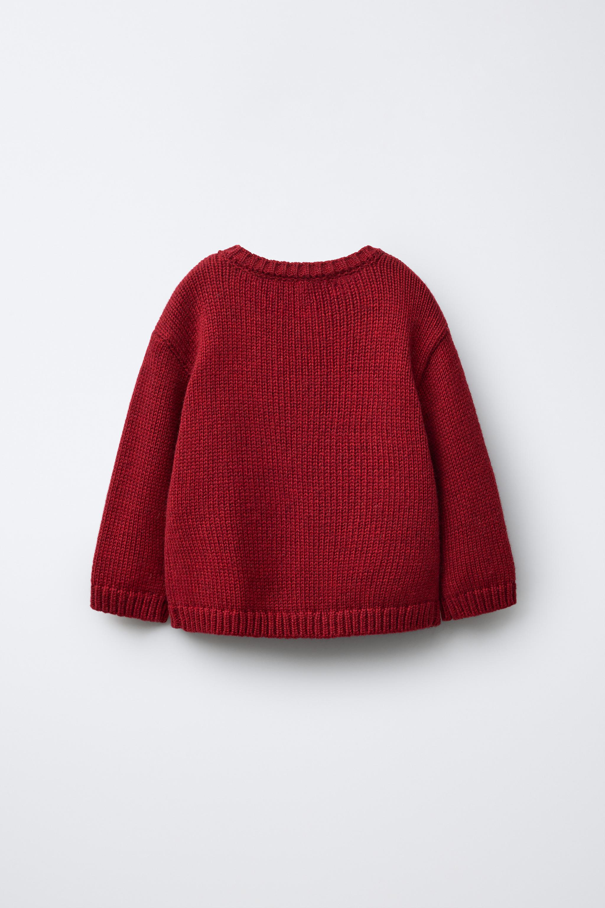 1-6 YEARS/ KNIT JUMPER WITH EMBROIDERED BUNNY WOOL